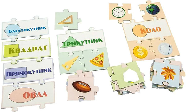 Фото - Настільна гра (до 2 років) Strateg Фігури довкола нас 54 ел. укр. (30911)