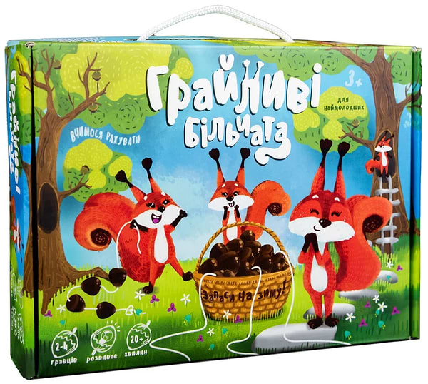 Фото - Настольная игра (3-4 года) Strateg Игривые бельчатые (укр) (30852)