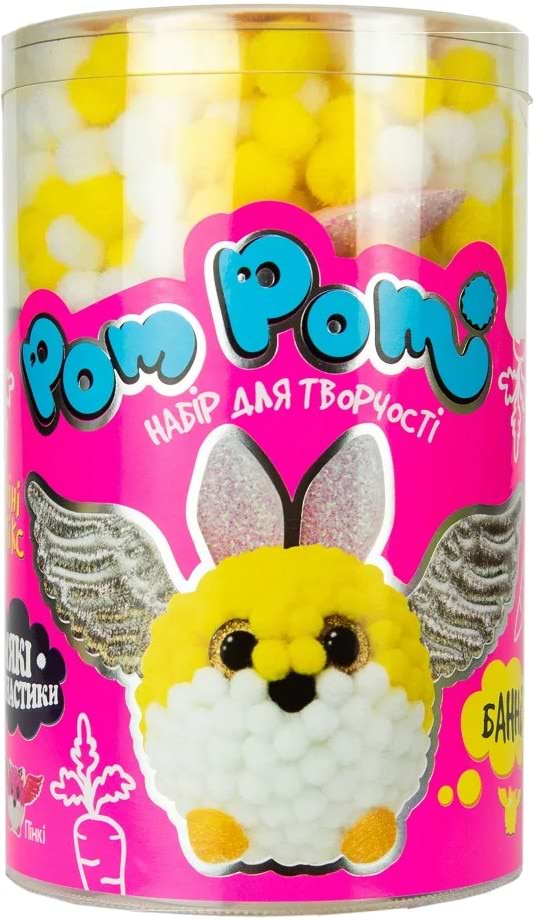 Набір для виготовлення іграшок Strateg Pom pom Банні (укр) (32016) - Фото 1