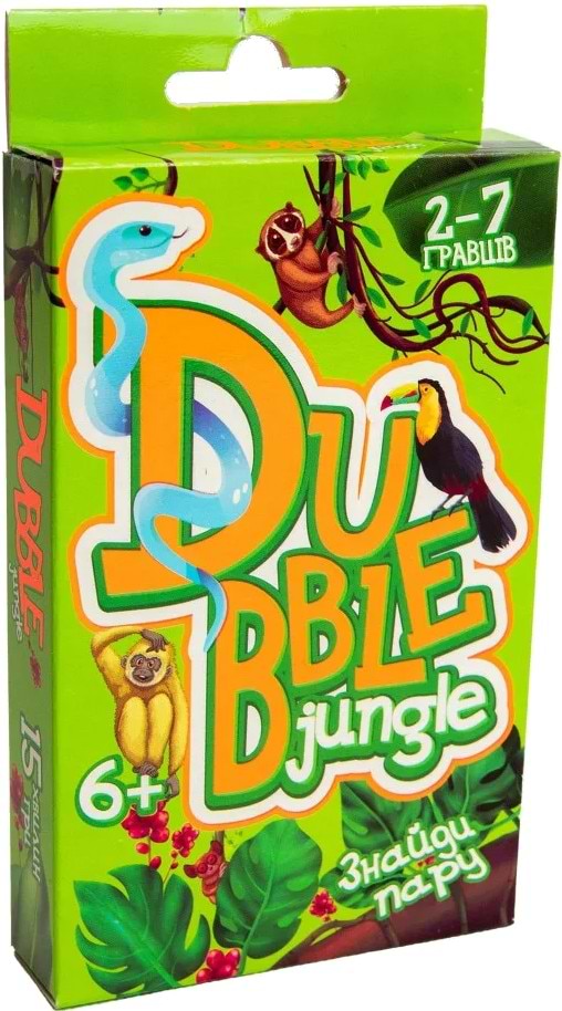 Настольная игра (5-7 лет) Strateg Dubble jungle (укр) (30344)
