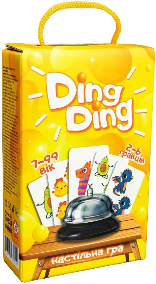 Настільна гра карткова (5-7 років) Strateg Ding ding (укр) (30324) - Фото 1