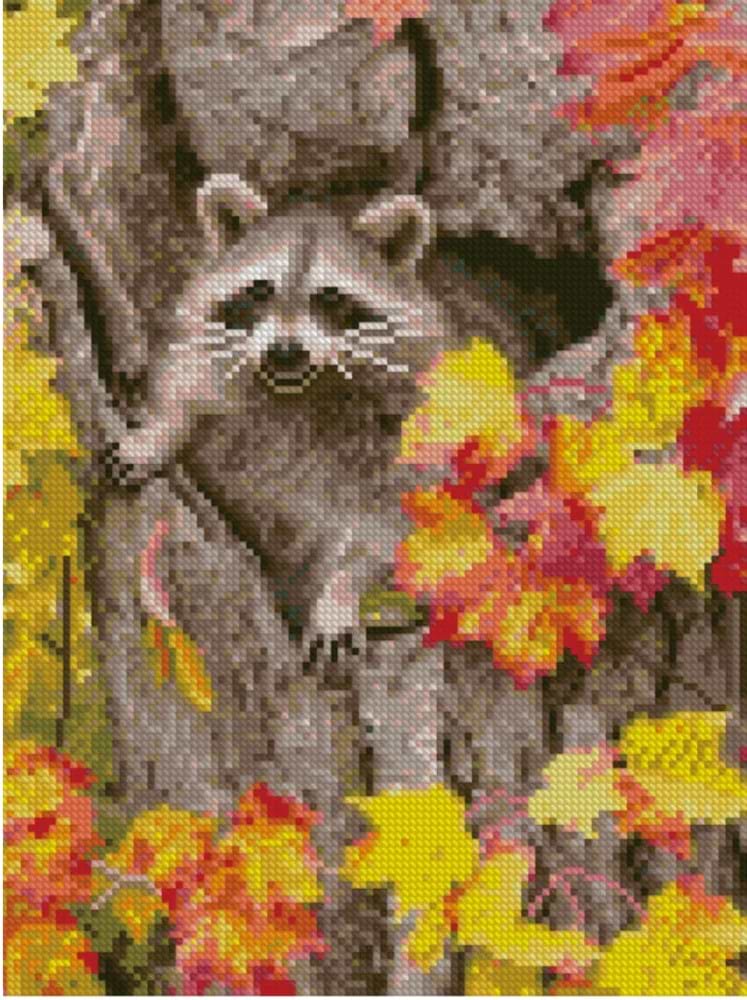 Купить Алмазная живопись Strateg Енотик осенью 30х40 см (HX182) - Фото 1 Алмазная живопись Strateg Енотик осенью 30х40 см (HX182) - Фото 1