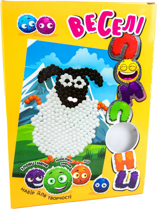 Набор для изготовления аппликаций Strateg Веселые помпоны - овечка (30994)