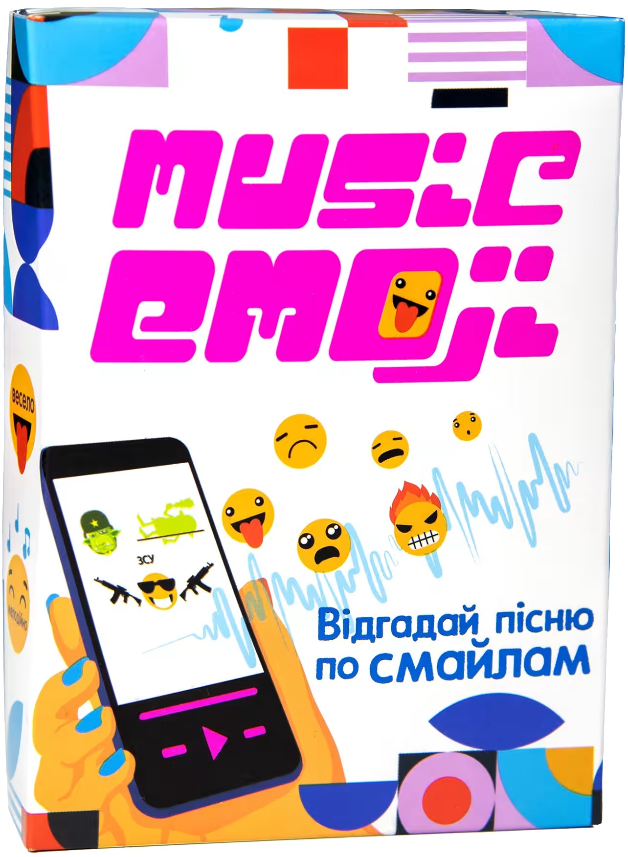 Настільна гра розважальна (12+) Strateg Music Emoji українською мовою (30249) - Фото 1
