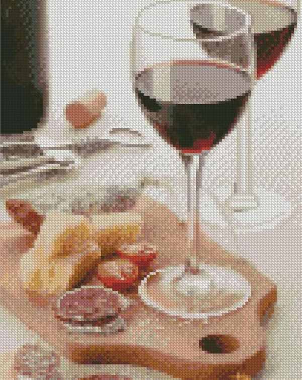 Фото - Алмазний живопис Strateg Келихи з коханням 30х40 см (HX444)