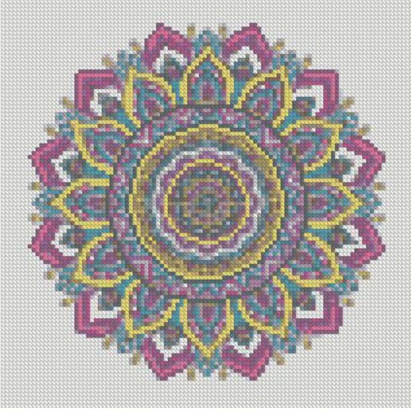 Алмазний живопис Strateg Візерунки у стилі мандала 30х30 см (CA-0061)