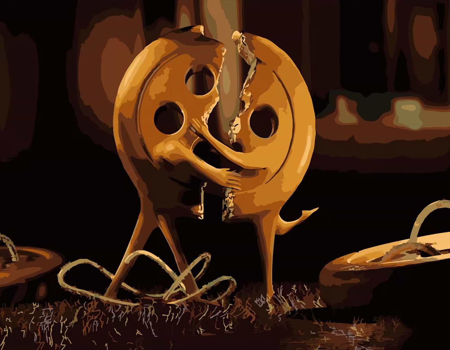 Картина за номерами Strateg Гудзики-половинки 40х50 см (DY137)