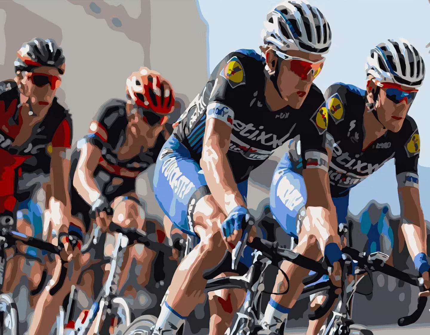 Картина за номерами Strateg Перегони велосипедистів 40х50 см (GS283) - Фото 1