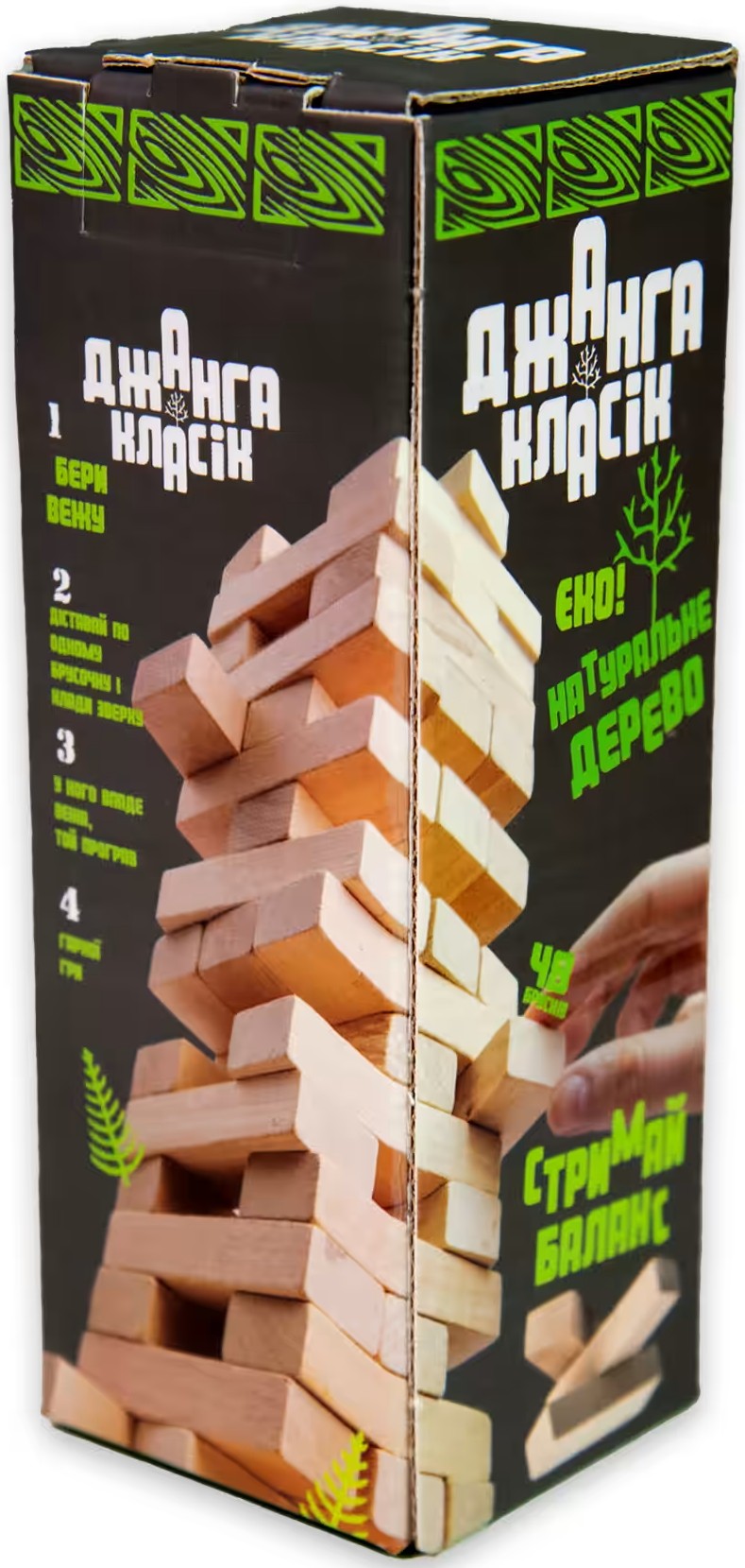 Настільна гра (5-7 років) Strateg Джанга класік Еко 48 брусків (30727) - Фото 1
