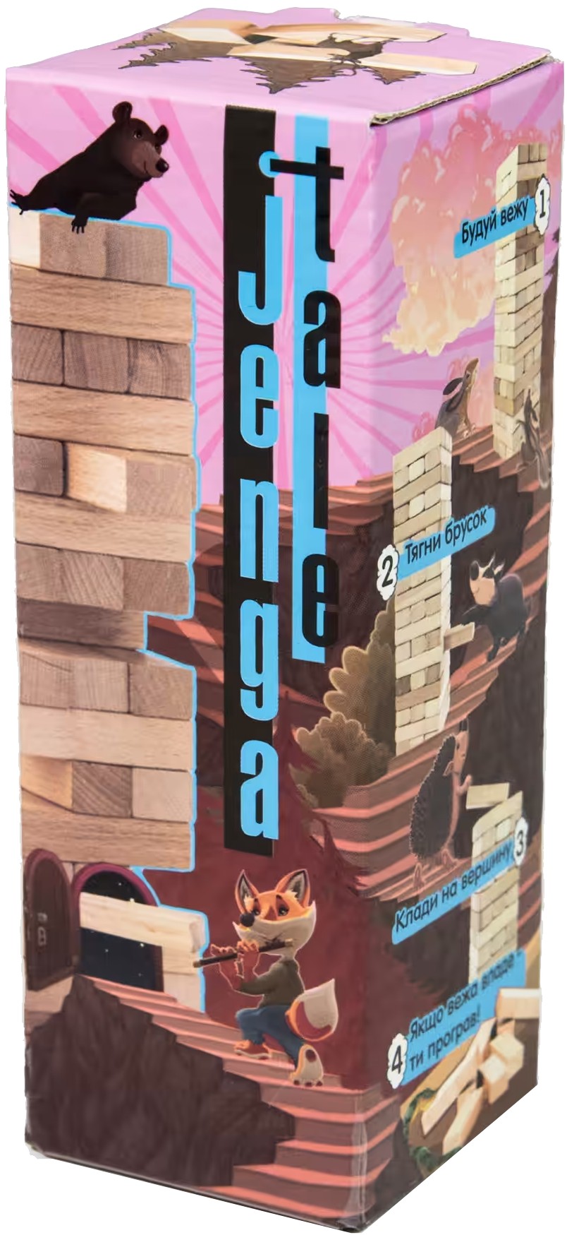 Настільна гра розважальна (5-7 років) Strateg Jenga Tale 48 брусків (30966) - Фото 1