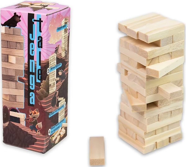 Фото - Настільна гра (5-7 років) Strateg Jenga Tale 48 брусків (30966)
