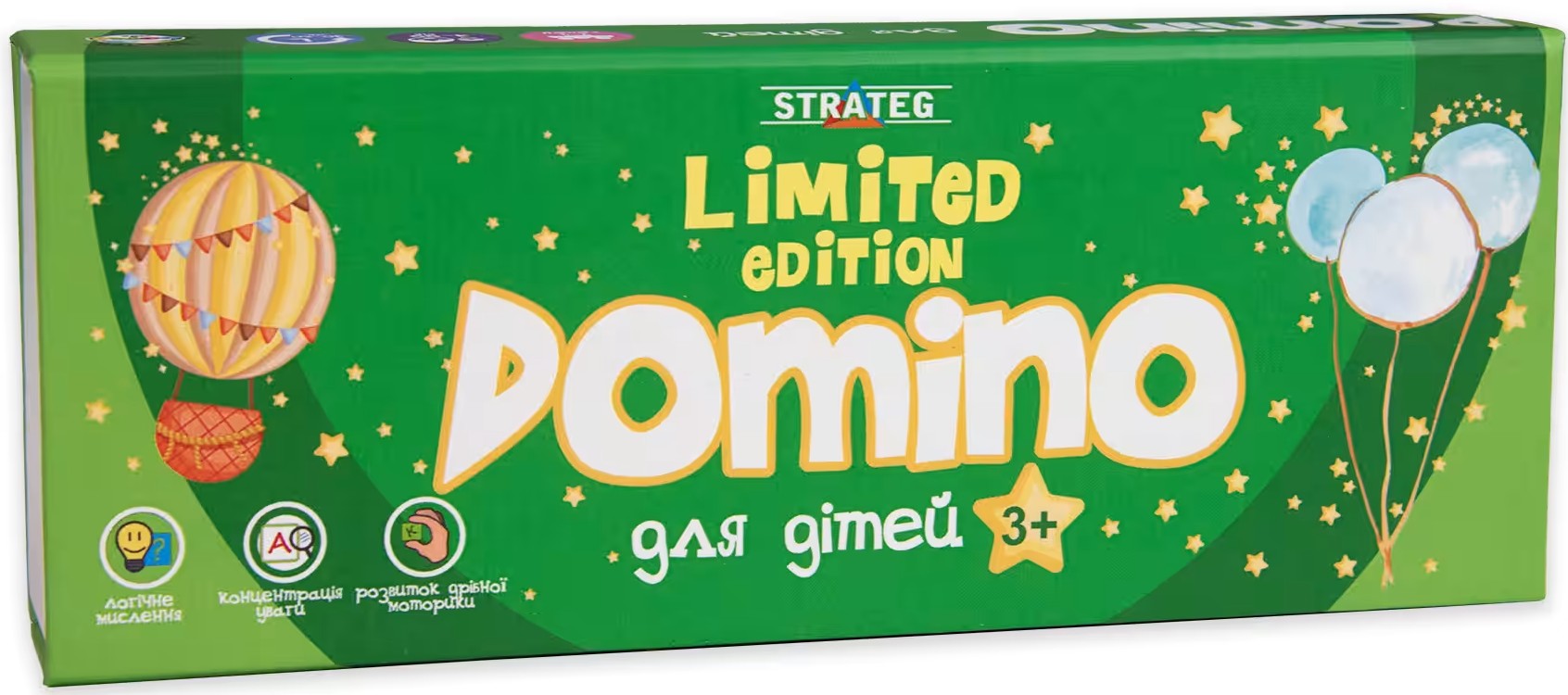 Настільна гра (3-4 роки) Strateg Domino Limited edition зелена (30736)