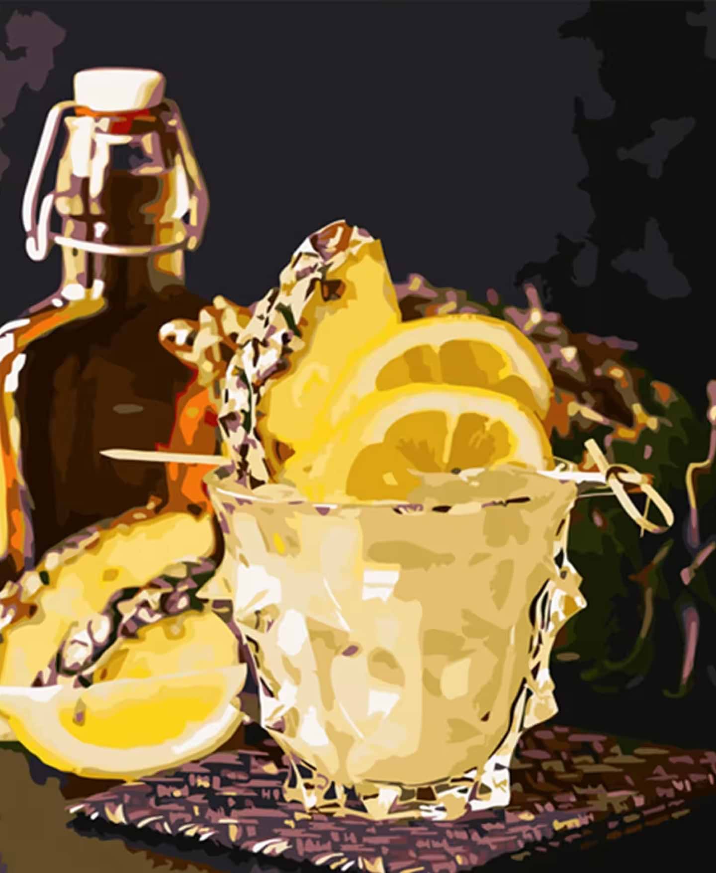 Картина по номерам Strateg Желтый лимонад 40х50 см (HH070)