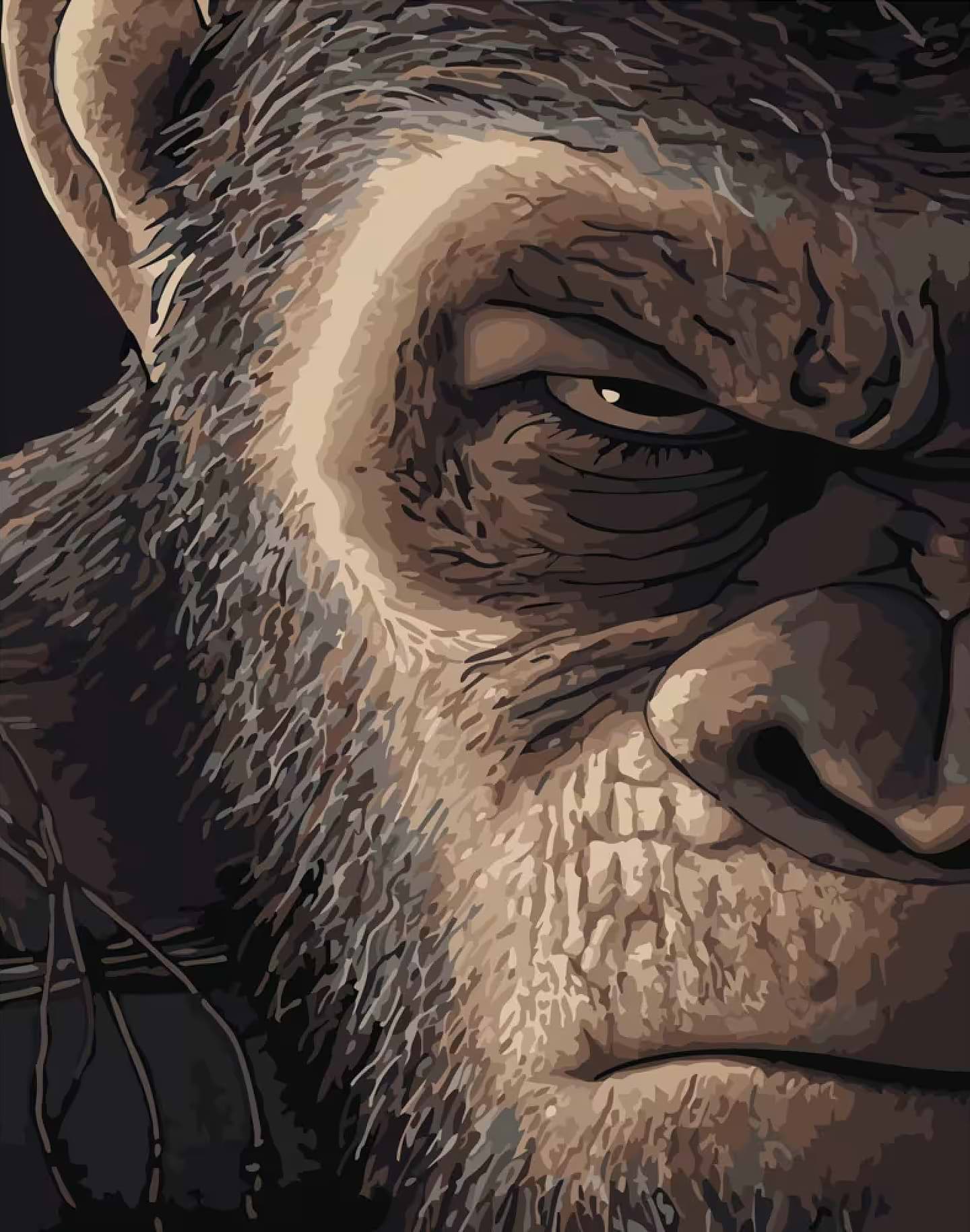 Картина за номерами Strateg Злий погляд 40х50 см (DY279) - Фото 1