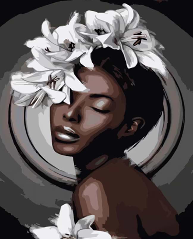 Картина за номерами Strateg Чорне з білим 40х50 см (DY304) - Фото 1