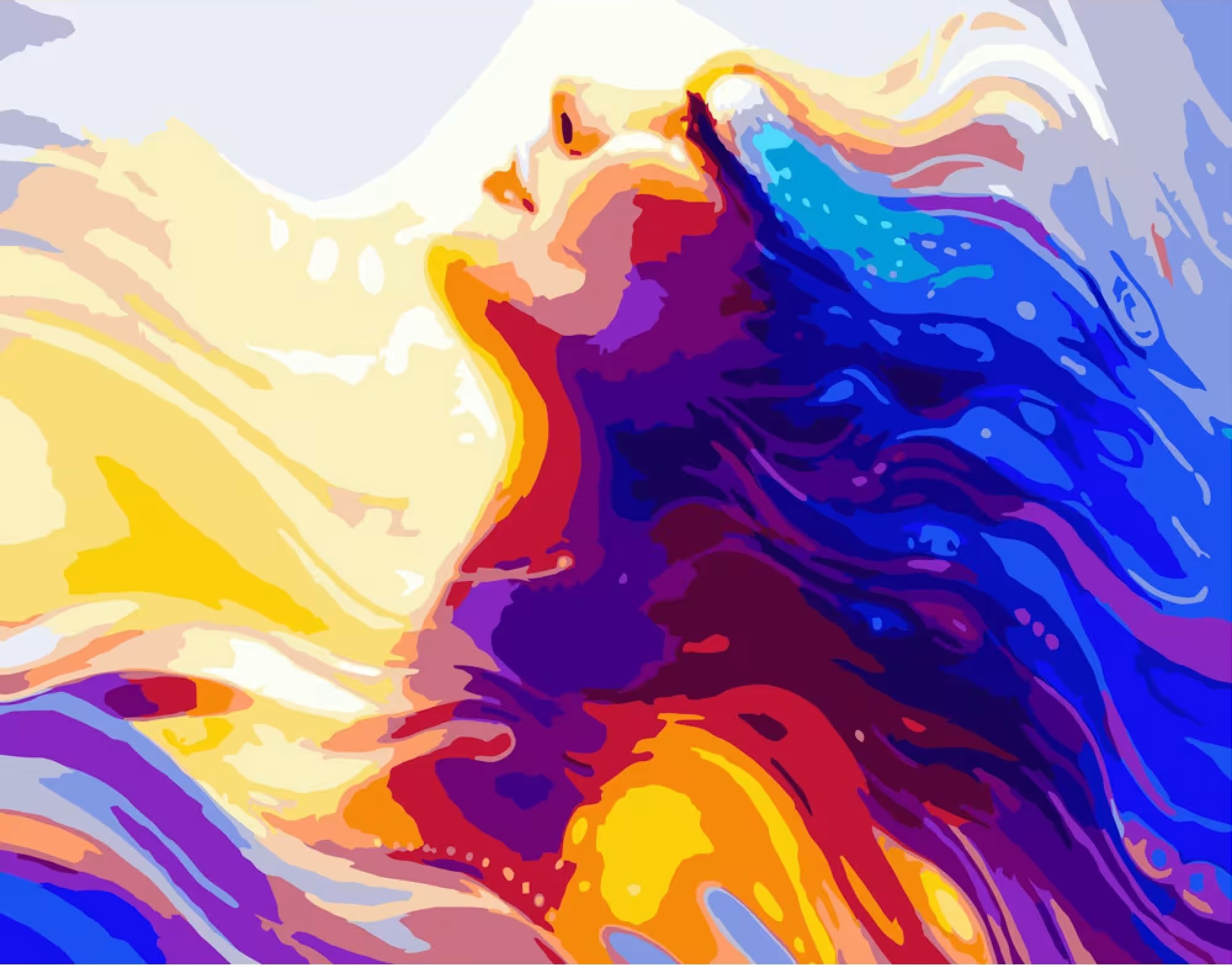 Картина за номерами Strateg Кольорова дівчина 40х50 см (GS334)