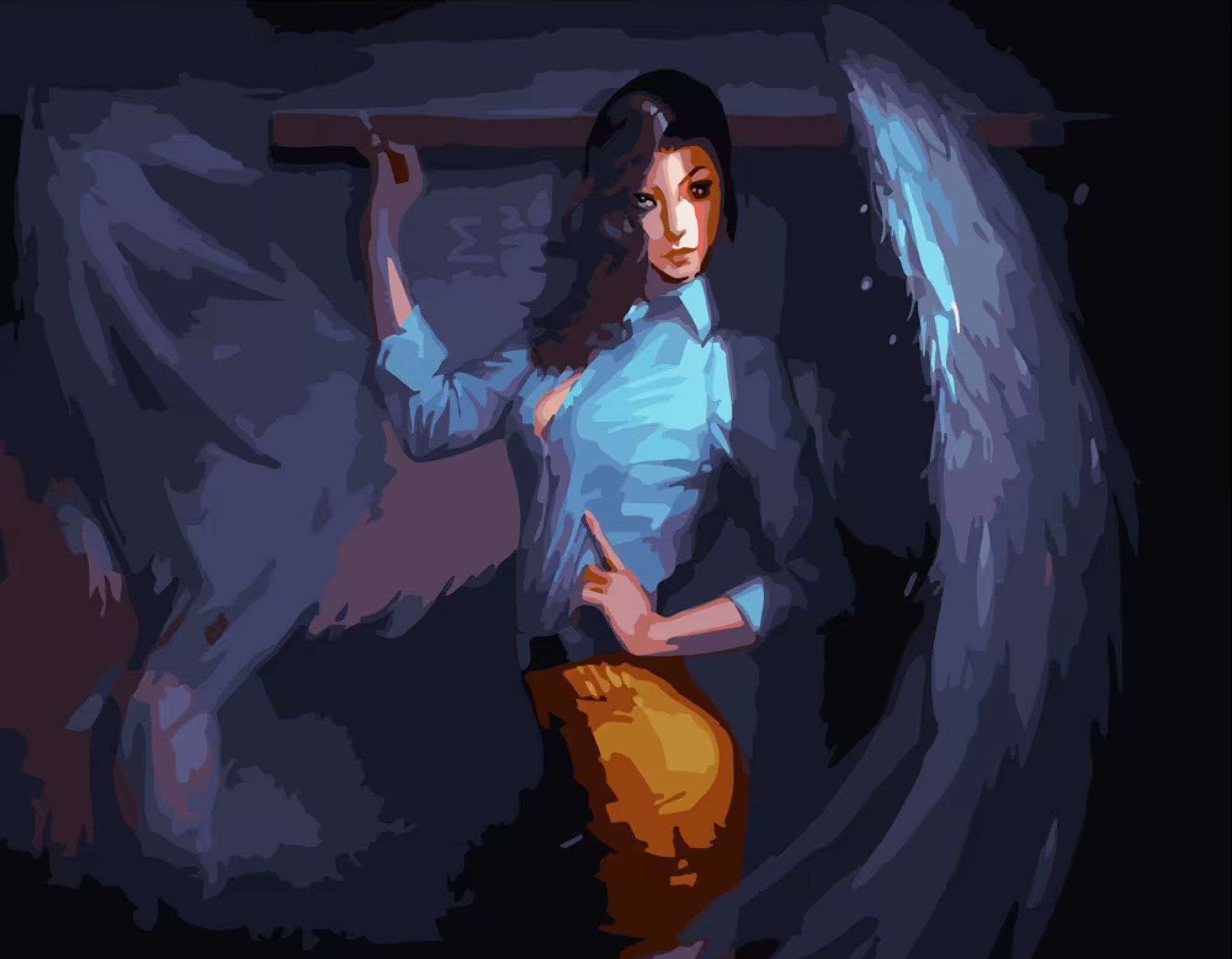 Картина за номерами Strateg Янгол-вчитель 40х50 см (GS348) - Фото 1