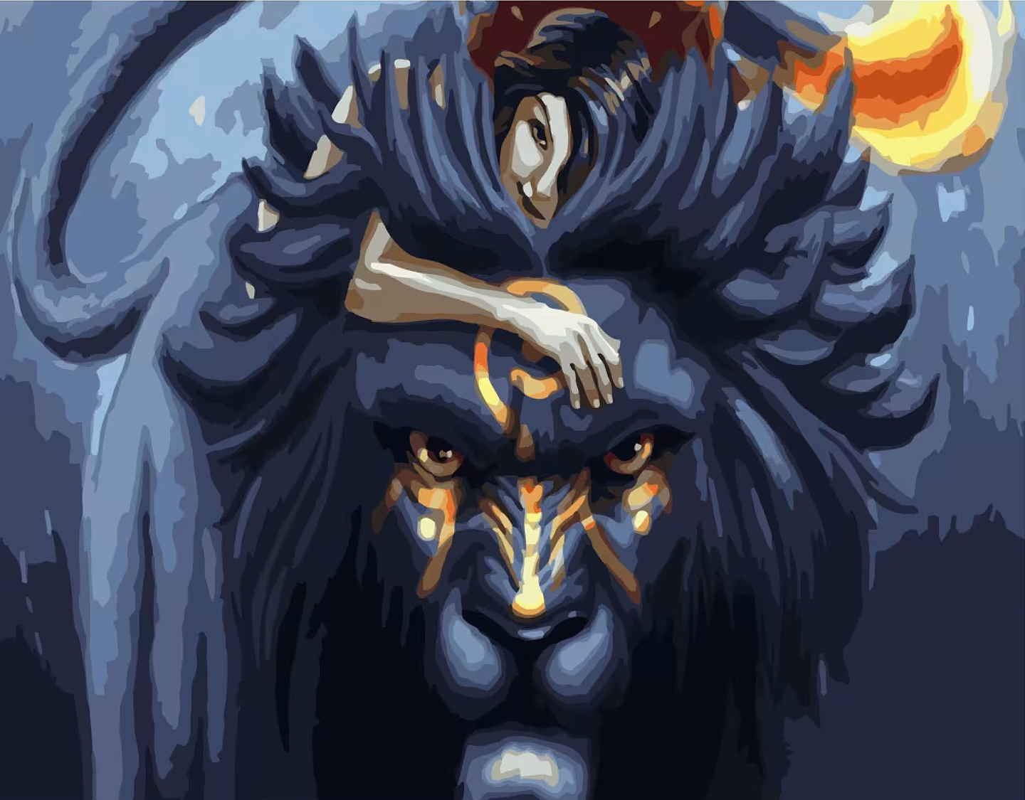 Картина по номерам Strateg Темный лорд 40х50 см (GS381)