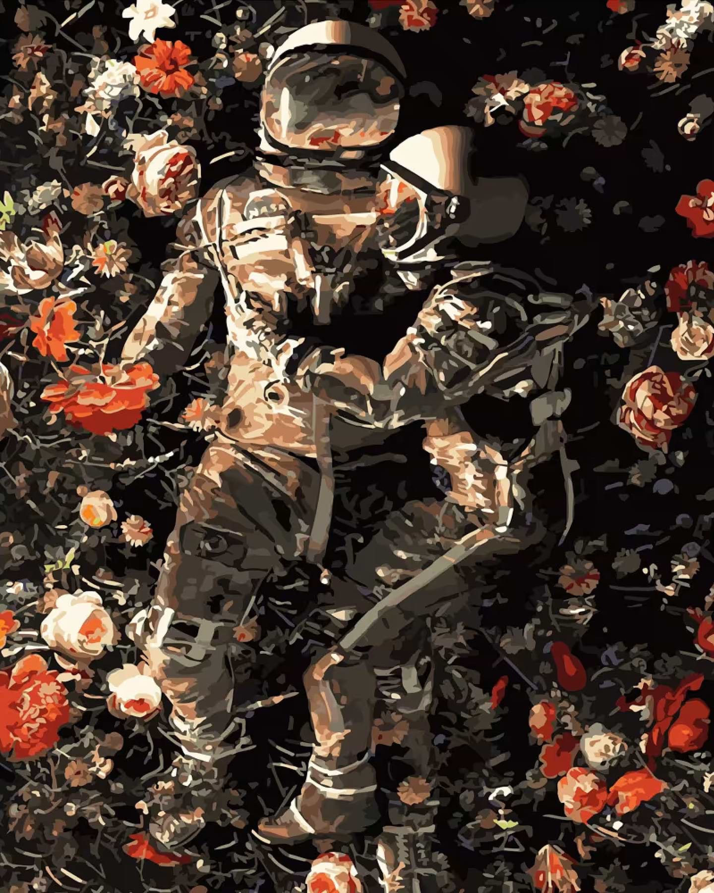 Картина за номерами Strateg Романтика космонавтів 40х50 см (GS424)