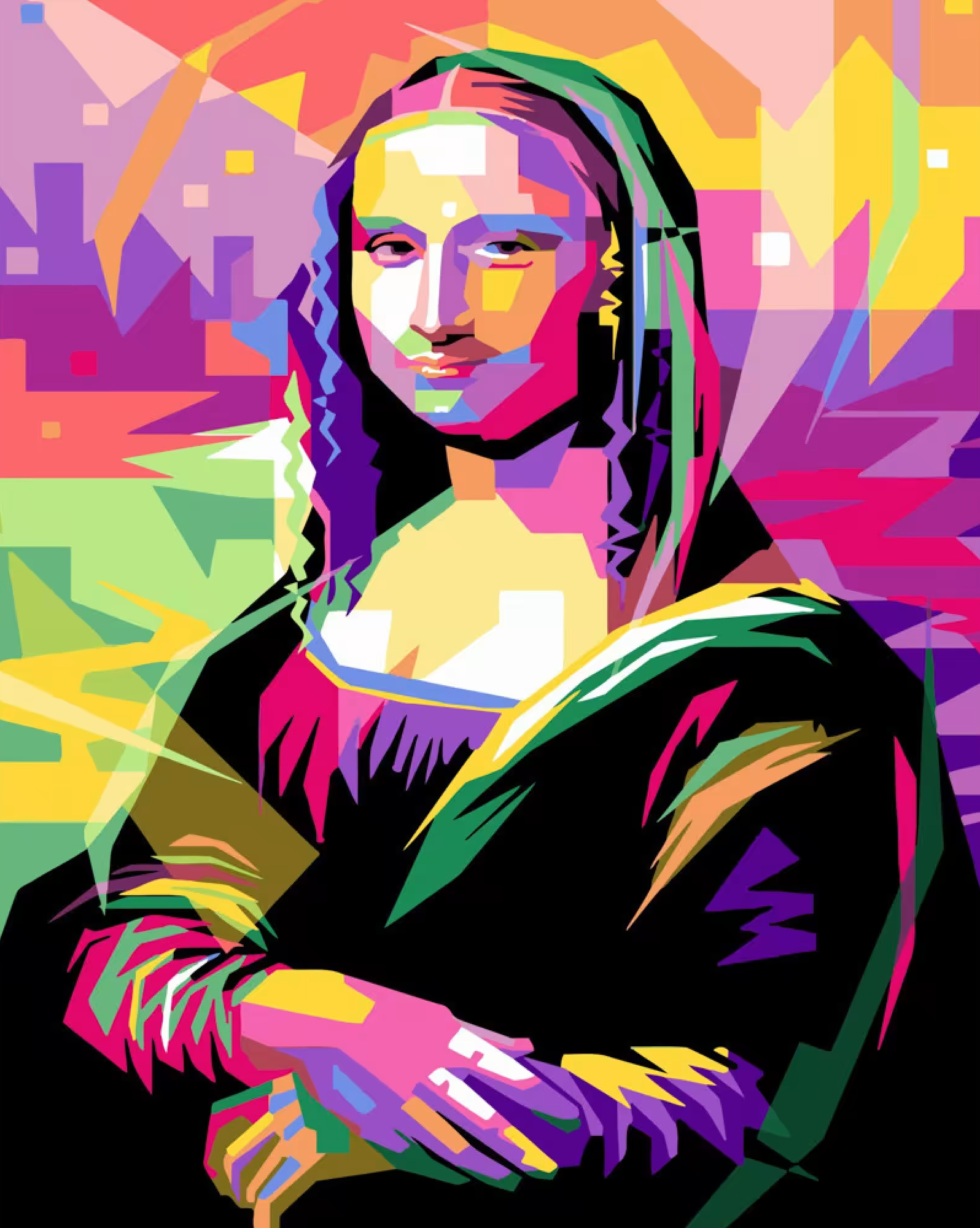 Картина за номерами Strateg Поп-арт Мона Ліза 40х50 см (GS463)