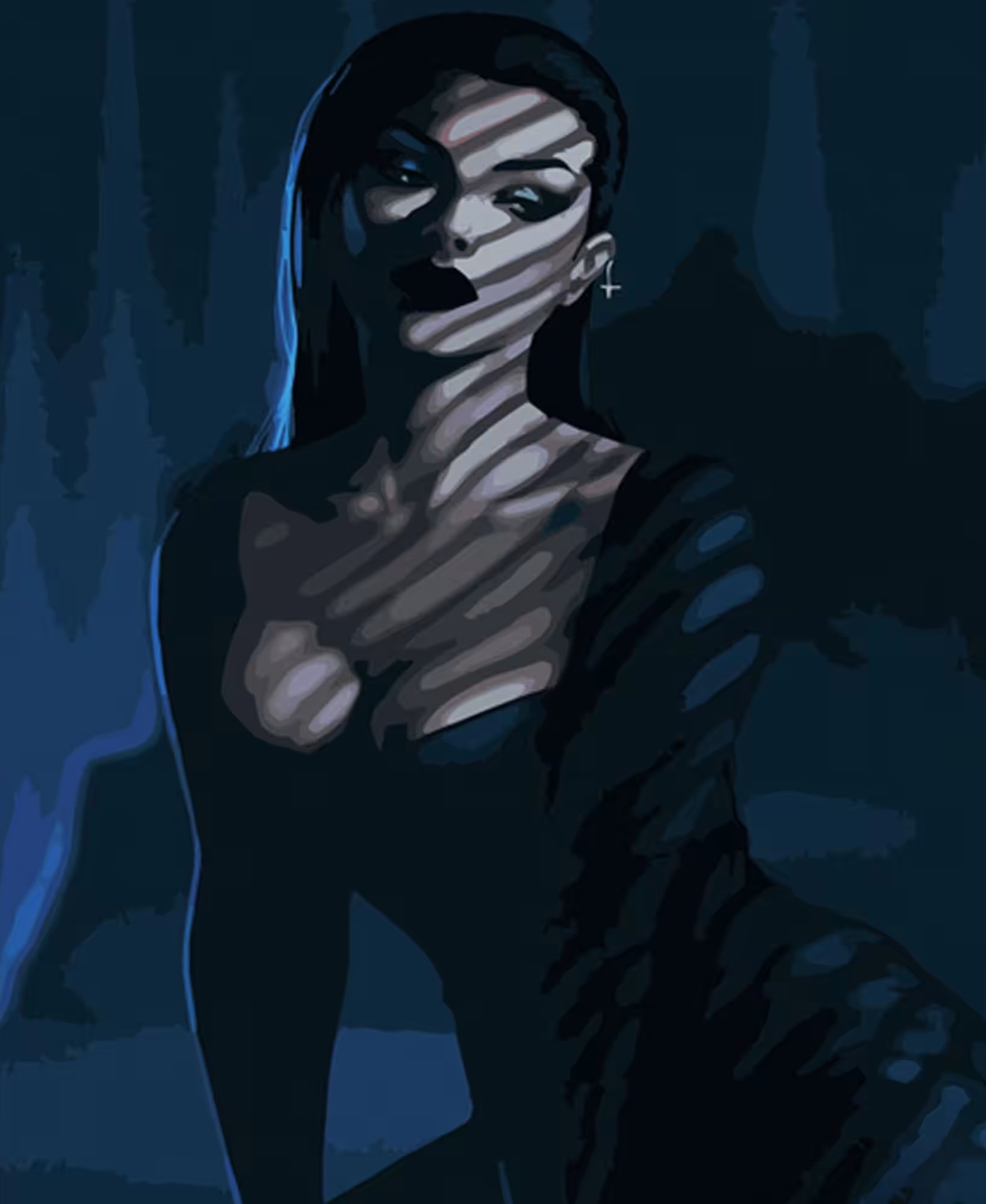 Картина за номерами Strateg Таємнича красуня 40х50 см (GS573)