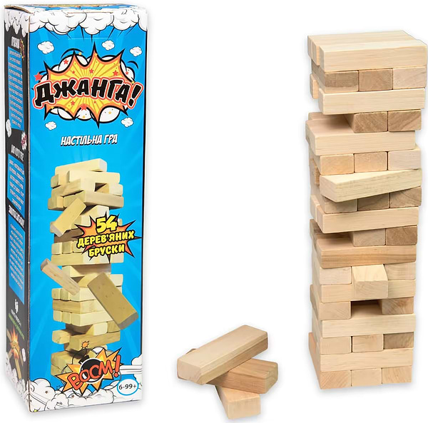 Фото - Настільна гра (5-7 років) Strateg Джанга 54 бруски (30770)