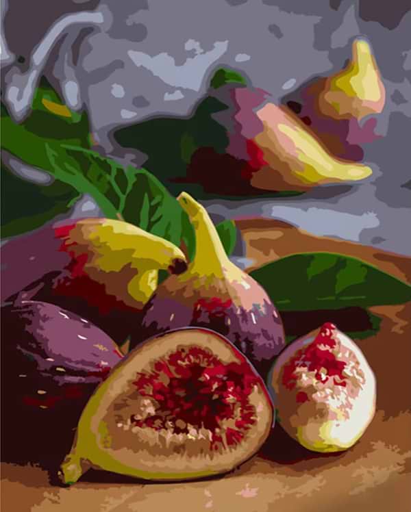 Фото - Картина за номерами Strateg Яскравий інжир 40х50 см (GS623) Фото - Картина за номерами Strateg Яскравий інжир 40х50 см (GS623)