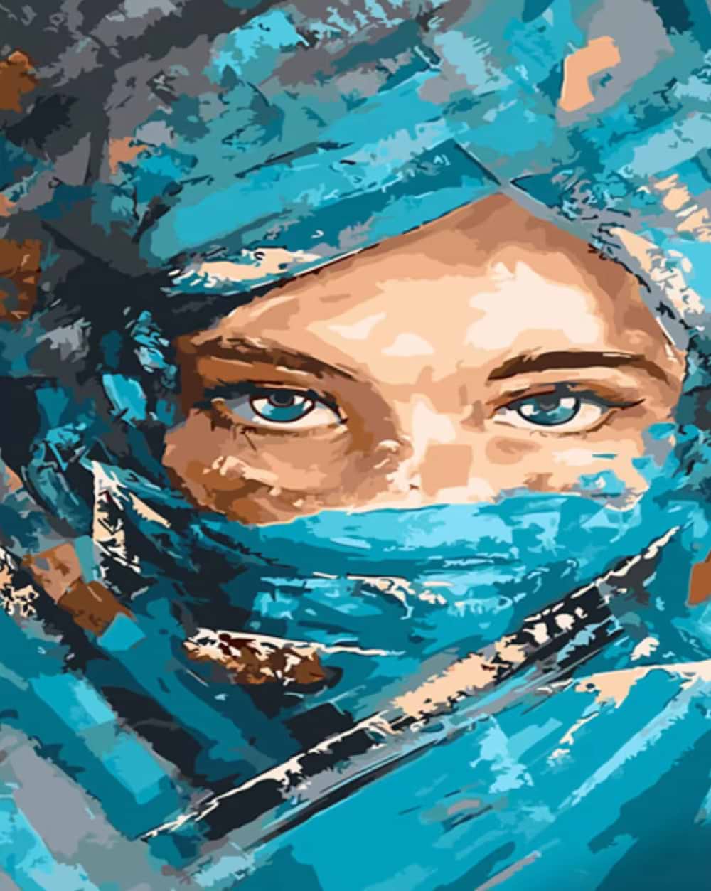 Картина за номерами Strateg Таємничий погляд 40х50 см (GS625)