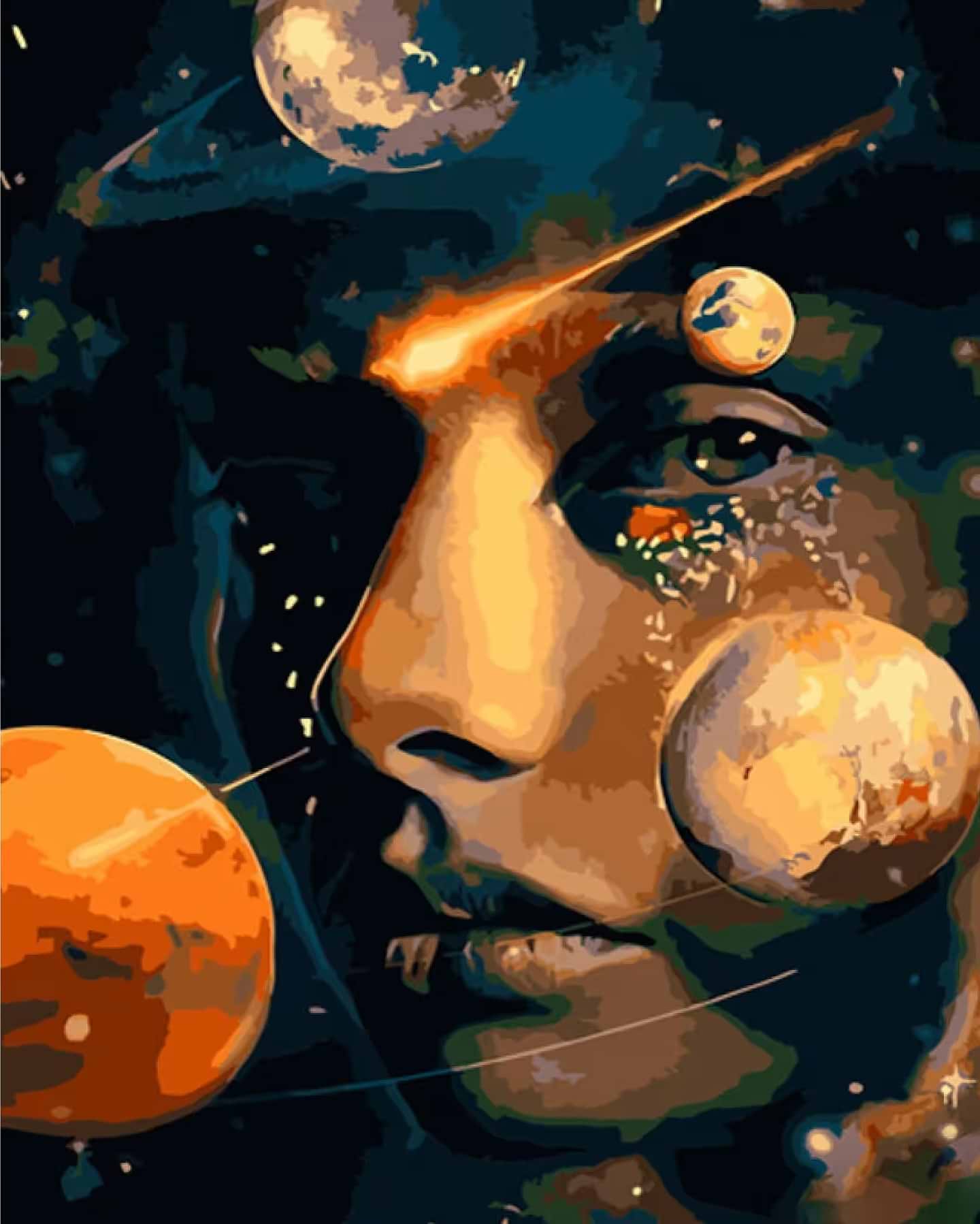 Картина за номерами Strateg Обличчя Всесвіту 40х50 см (GS685)