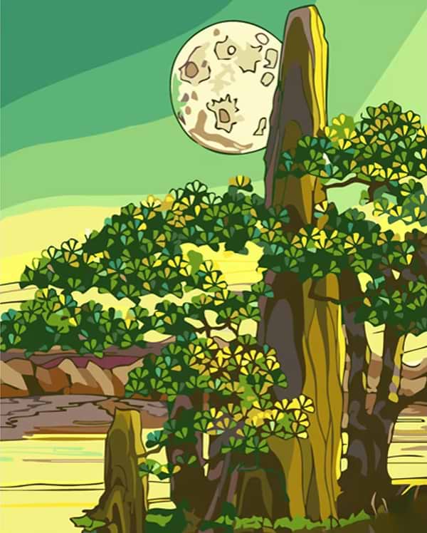 Фото - Картина по номерам Strateg Фантастическое дерево 40х50 см (GS737)