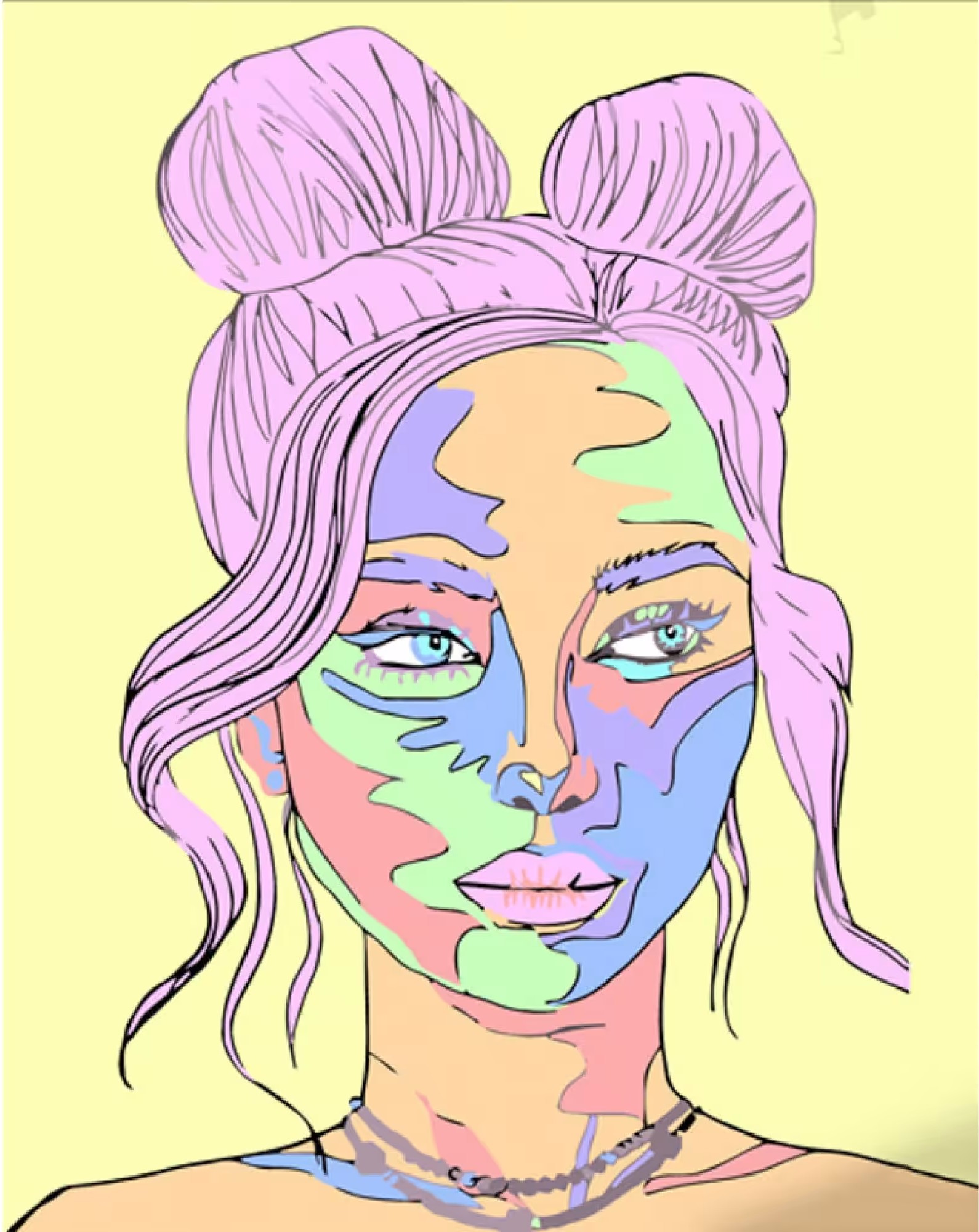 Картина за номерами Strateg Кольорова дівчина 40х50 см (DY323)