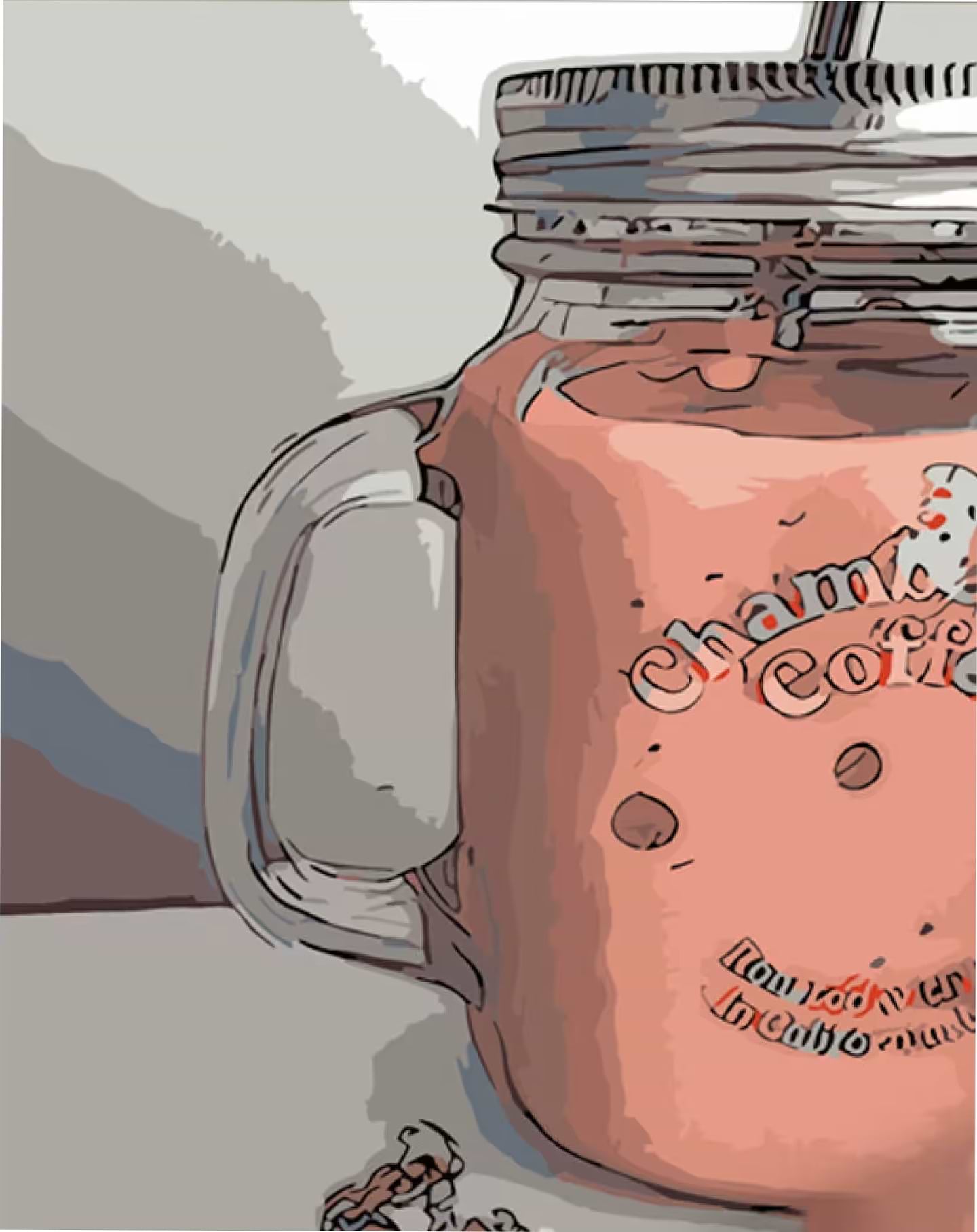 Картина по номерам Strateg Розовая смузи 40х50 см (DY330)