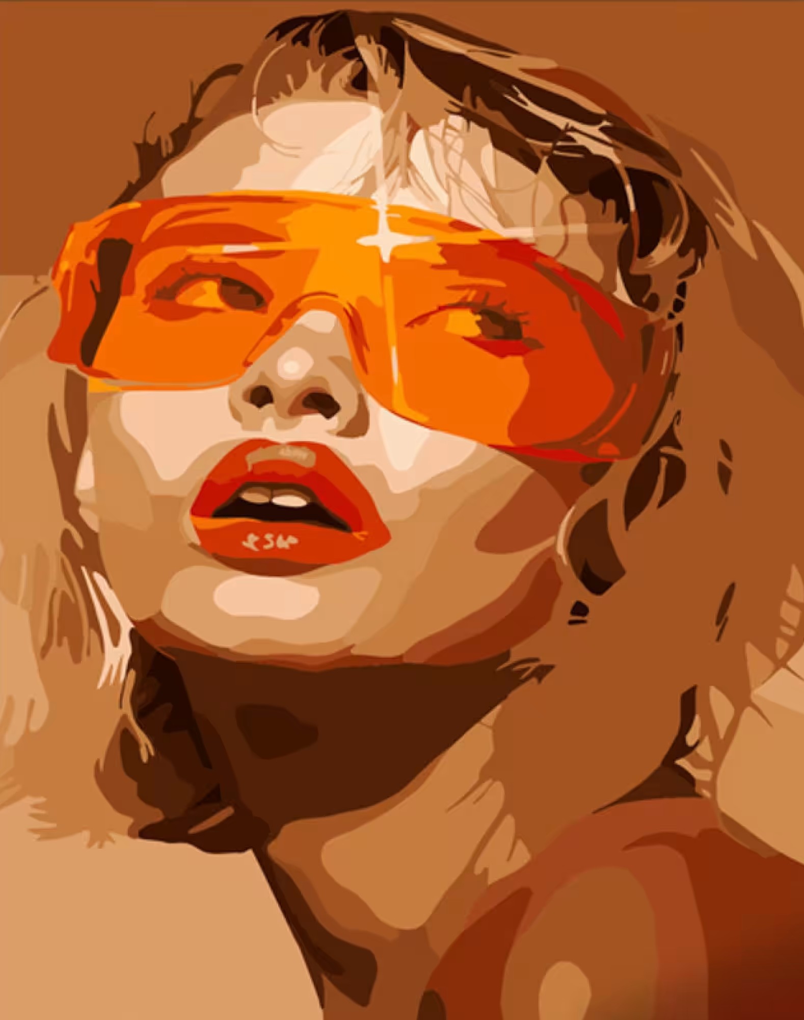 Картина за номерами Strateg Жовті окуляри 40х50 см (DY338)