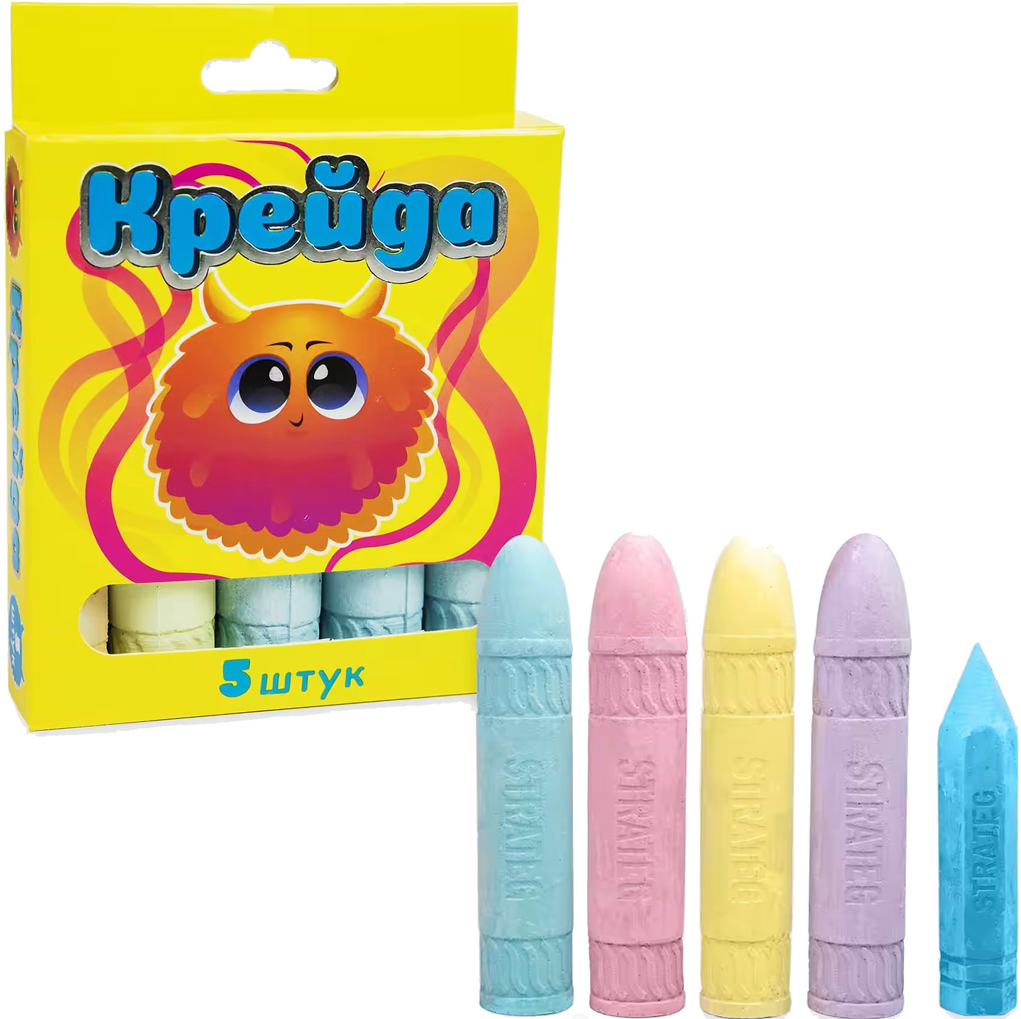 Набір крейди Strateg 5 шт. (50117)