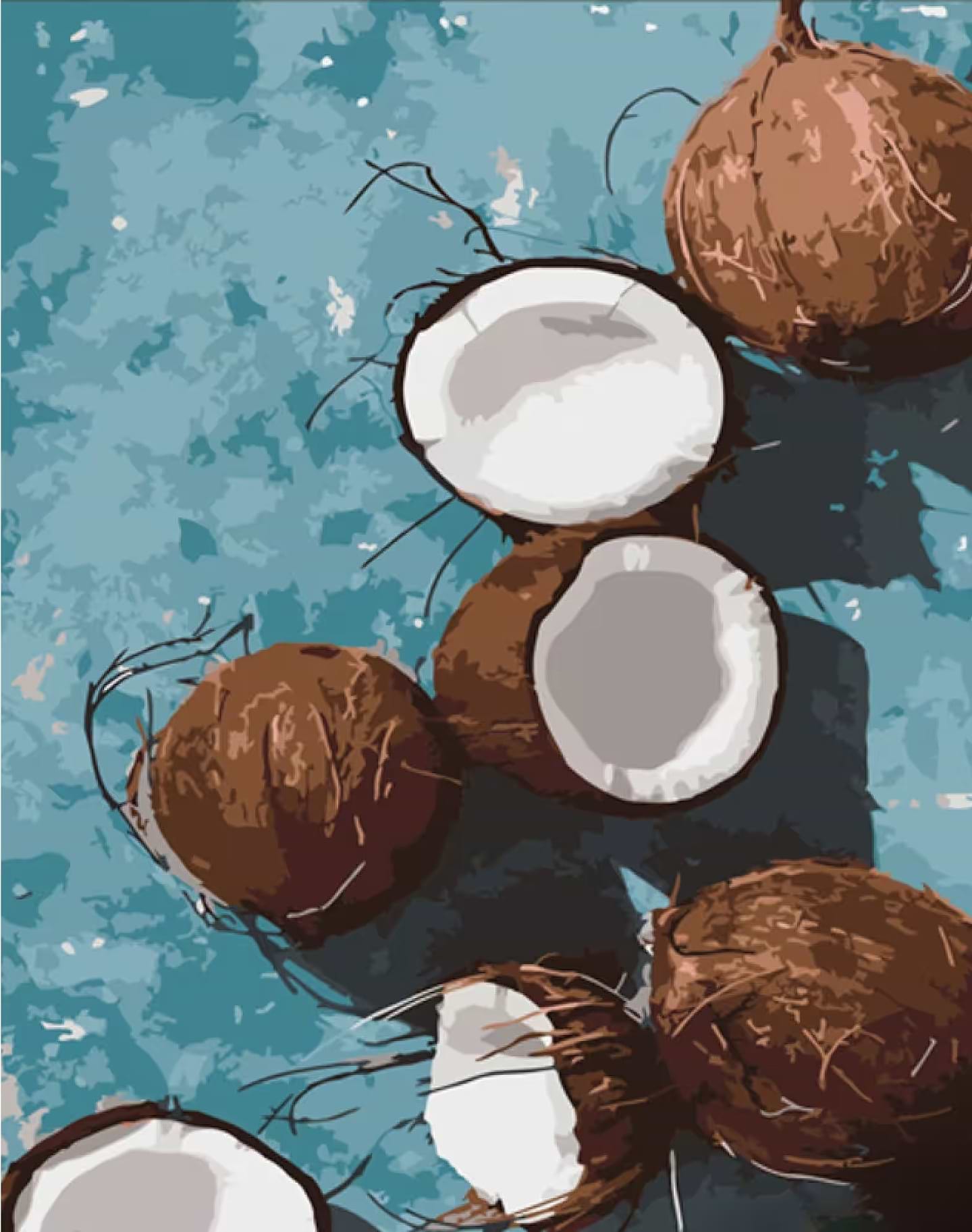 Картина за номерами Strateg Кокосовий рай 40х50 см (DY397)