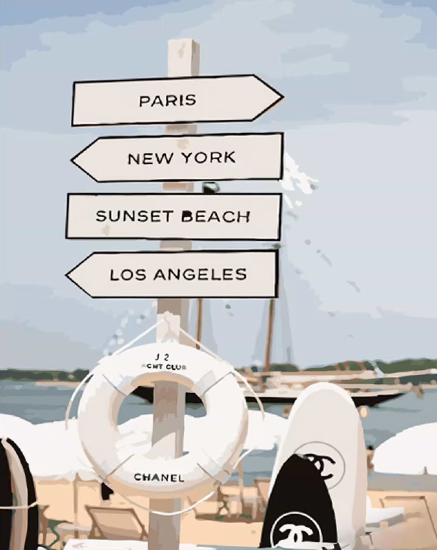 Картина за номерами Strateg Напрямки відпочинку 40х50 см (GS823)