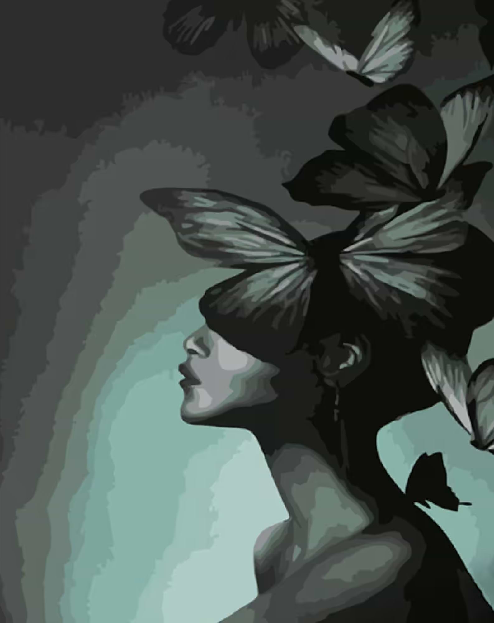 Картина за номерами Strateg Думки-метелики 40х50 см (GS1039)