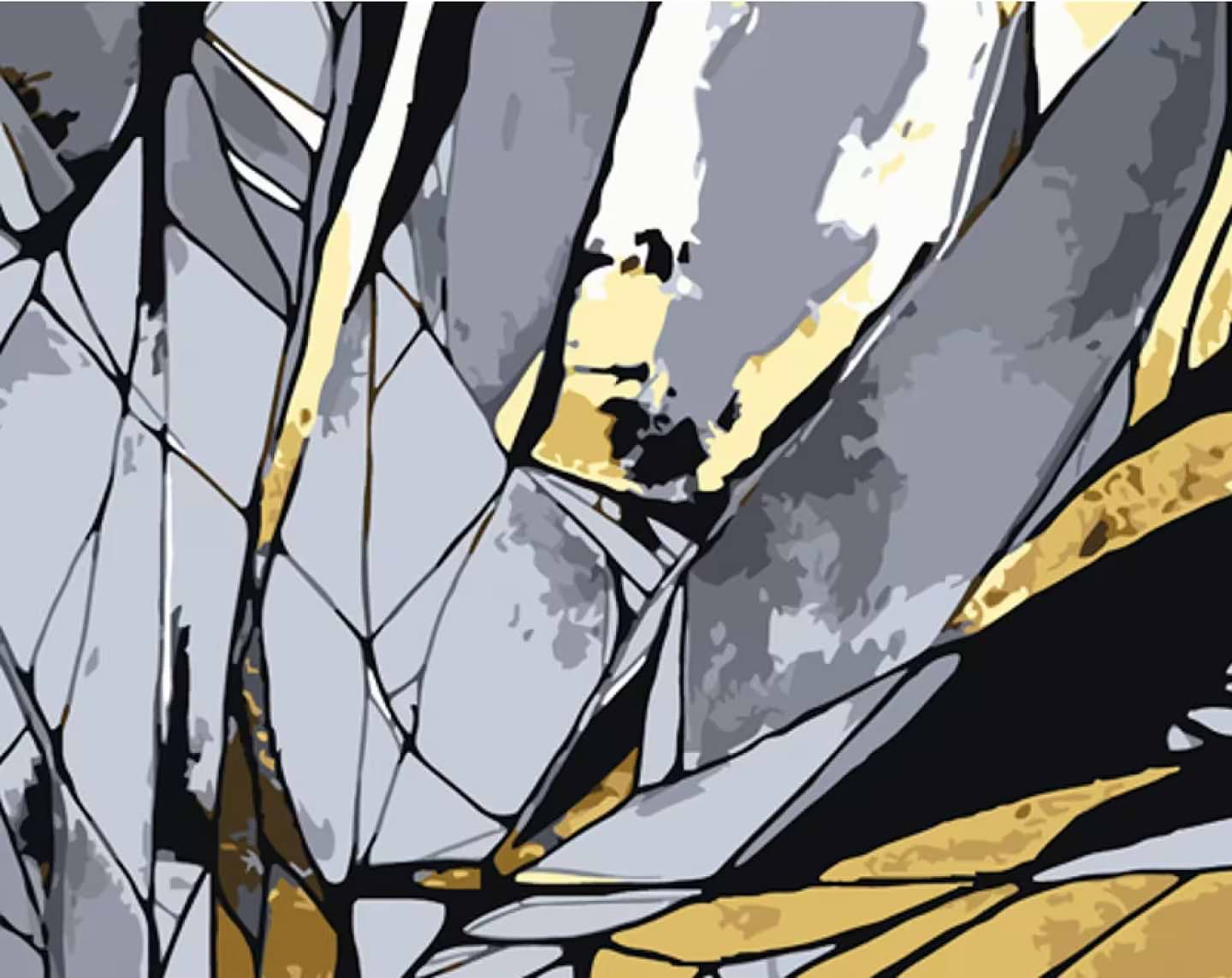 Картина за номерами Strateg Розбите скло 40х50 см (GS1087)