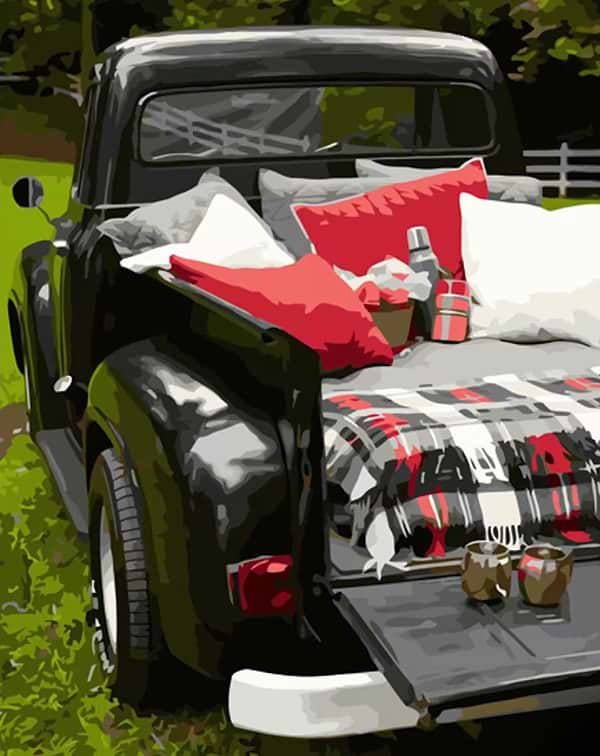 Фото - Картина по номерам Strateg Машина для свиданий 40х50 см (GS1210)