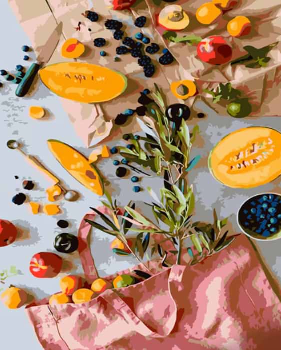 Картина по номерам Strateg Яркие покупки 40х50 см (GS1281)