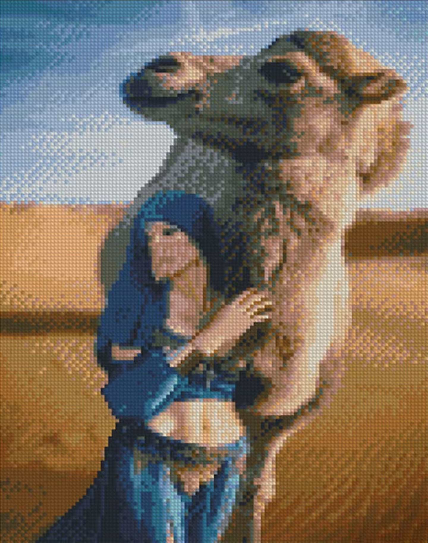 Алмазний живопис Strateg Верблюд у Сахарі 30х40 см (KB025)