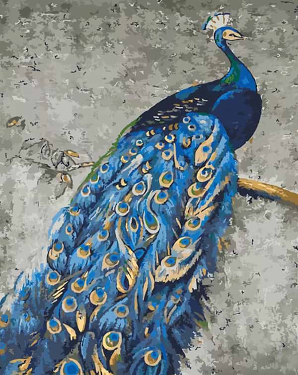 Фото - Картина за номерами Strateg Величний павич 40х50 см (GS1409)