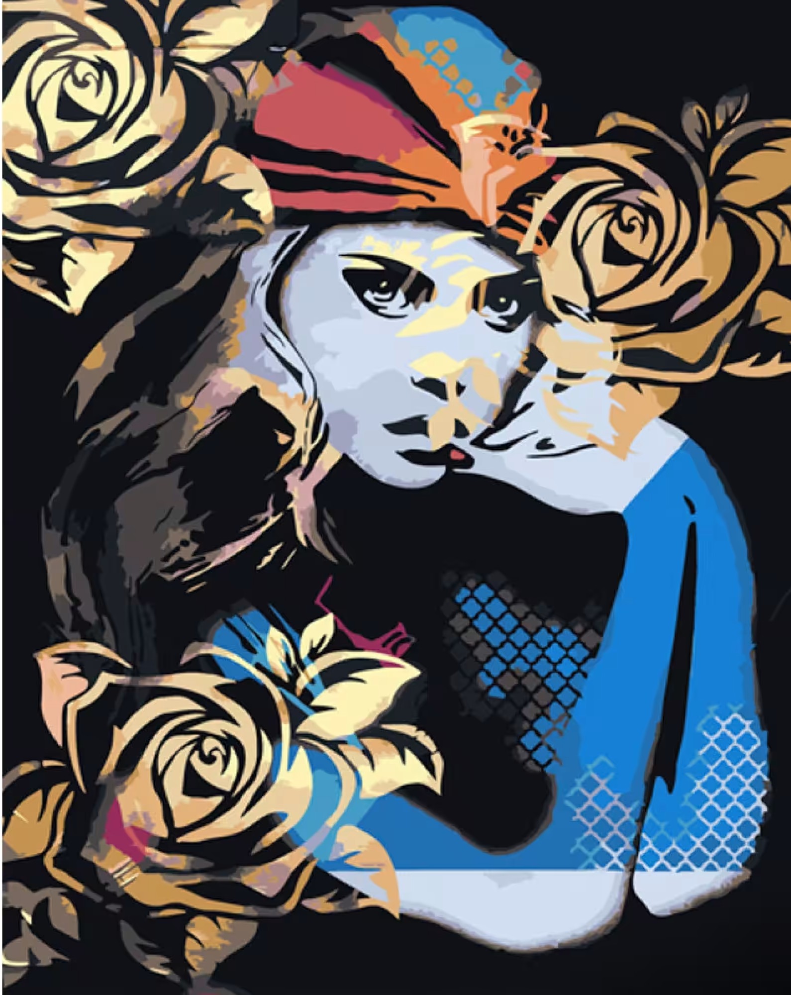 Картина за номерами Strateg Арт-дівчина 40х50 см (GS1443)