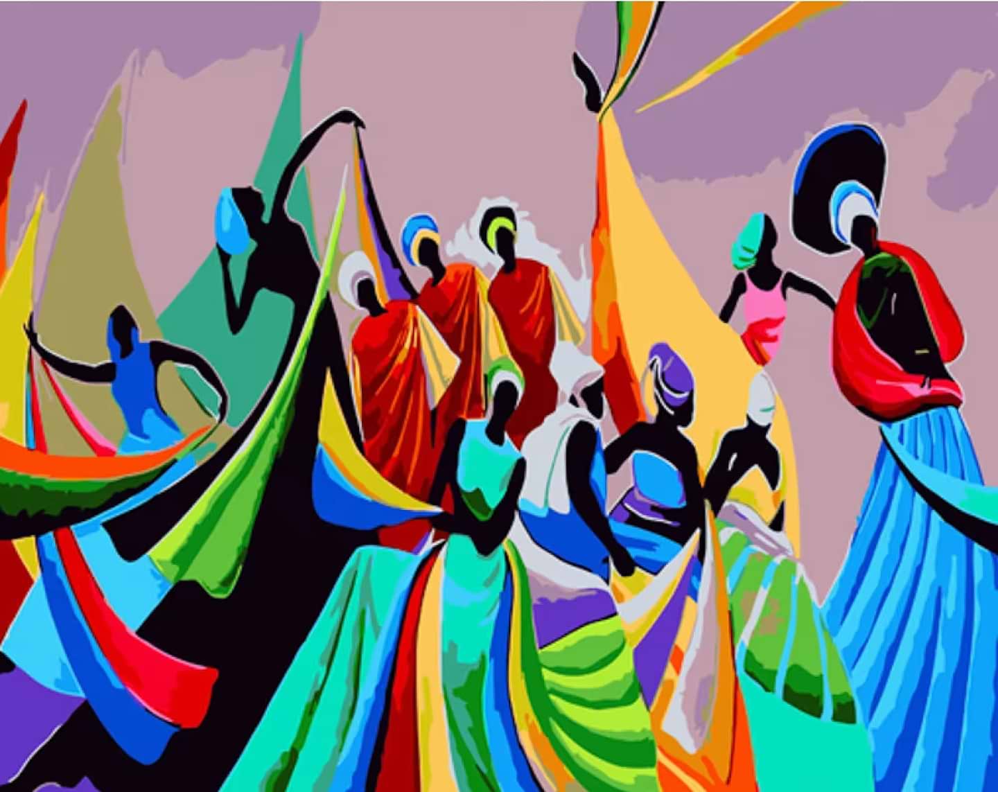 Картина за номерами Strateg Жіночі силуети 40х50 см (GS1530)