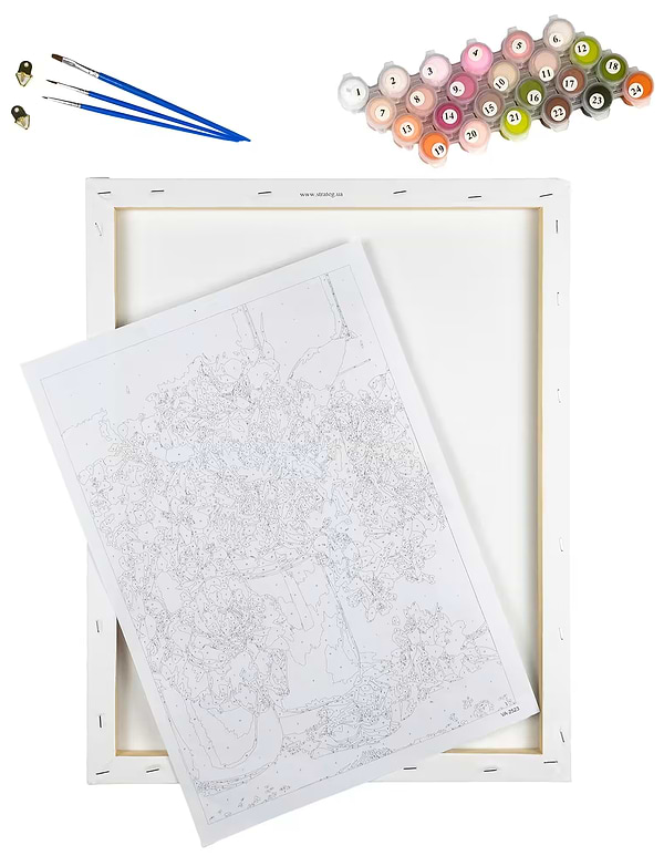 Фото - Картина за номерами Strateg Дівчина 50х50 см (АА001