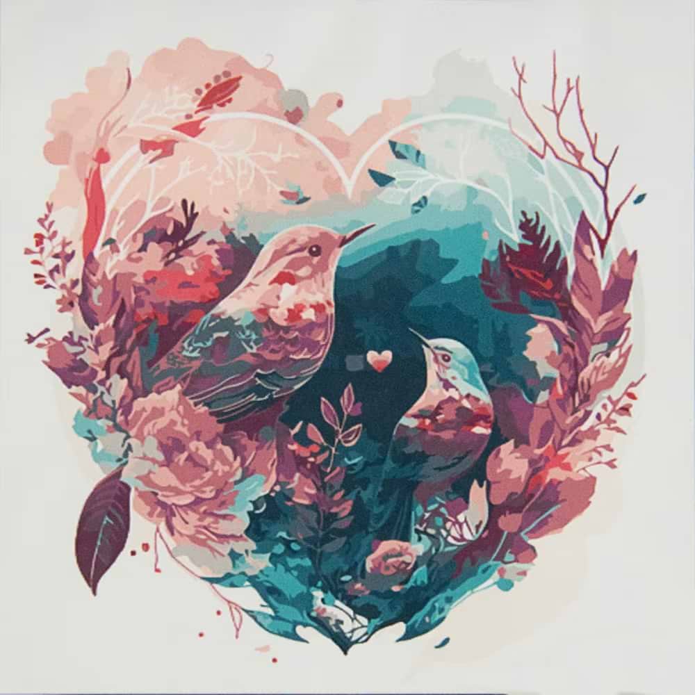 Картина за номерами Strateg Кохання колібрі 50х50 см (АА016)