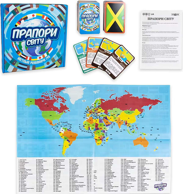 Фото - Настільна гра (5-7 років) Strateg Прапори світу укр. (30445)