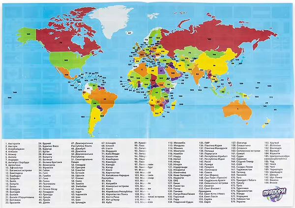 Фото - Настільна гра (5-7 років) Strateg Прапори світу укр. (30445)