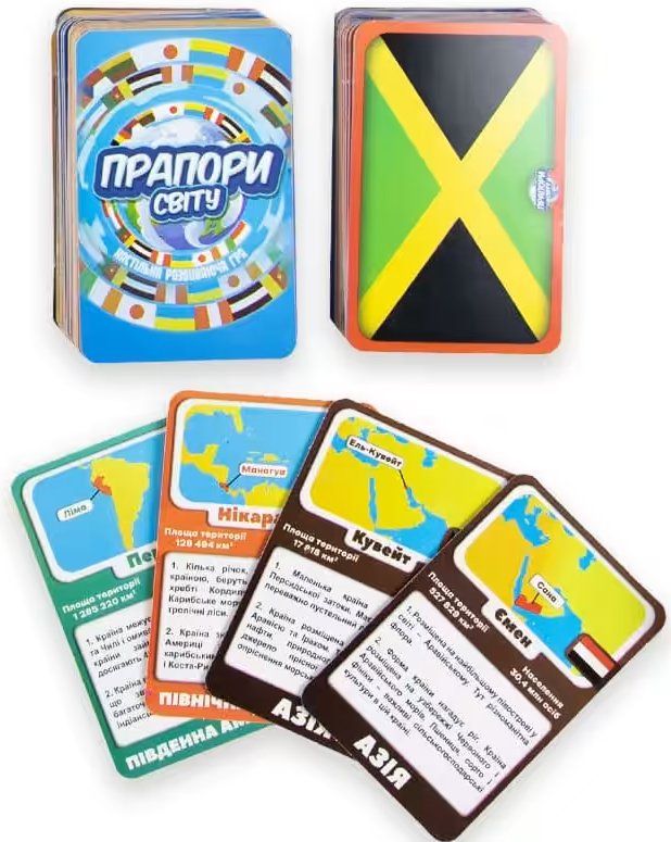 Фото - Настільна гра (5-7 років) Strateg Прапори світу укр. (30445)