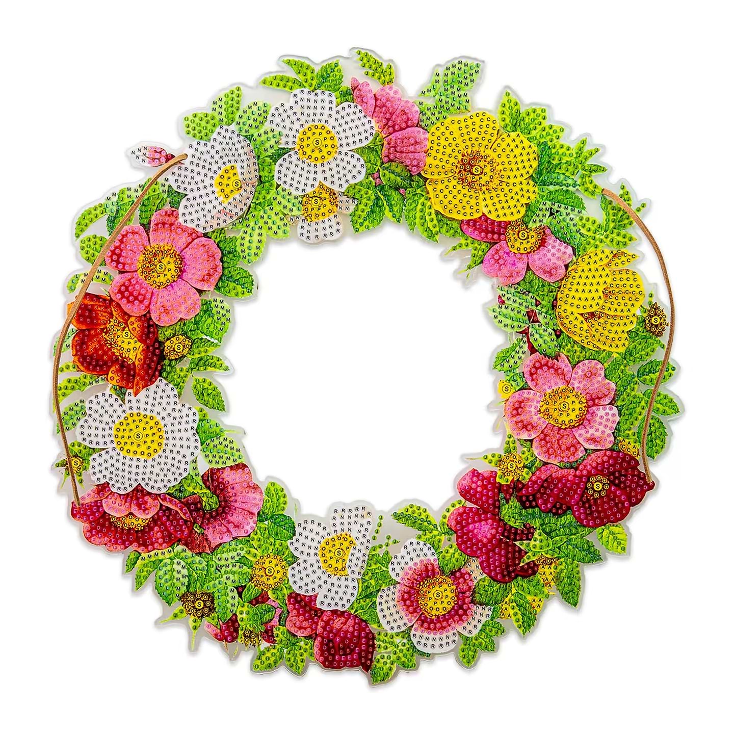 Алмазний живопис Strateg Віночок троянд 30х30 см (HHE26391)